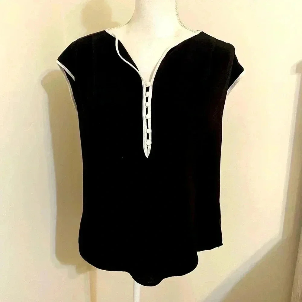 Spense‎ Black and White Blouse